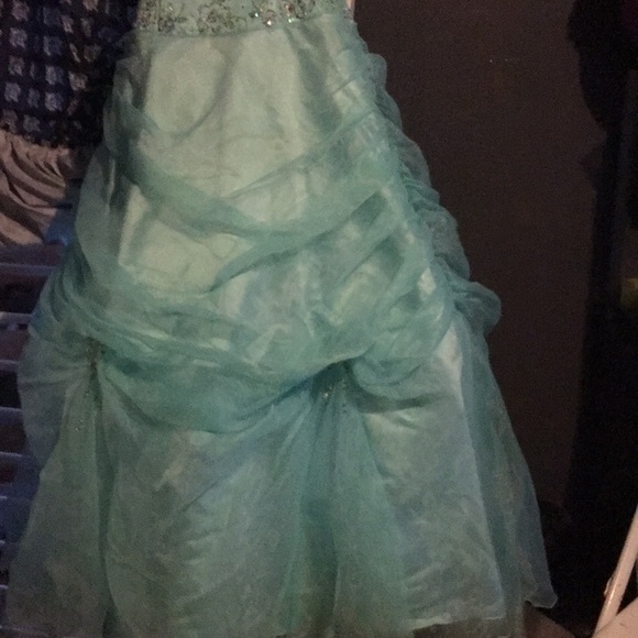 Alfred Angelo Hand Painted Glass Beaded Prom Gown - Picture 3 of 8